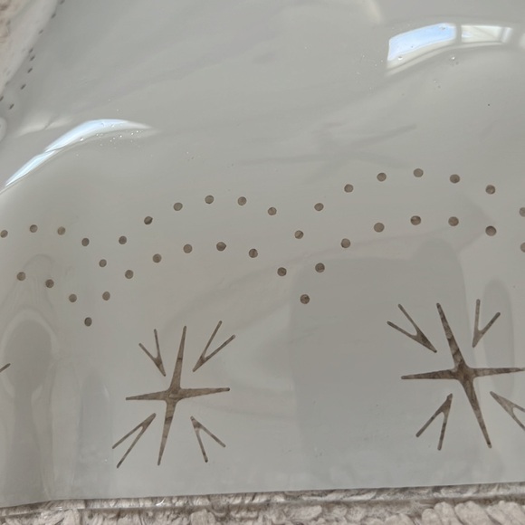 Square Glass Pattern Shade Ceiling Mount Light Fixture star pattern - Picture 15 of 16